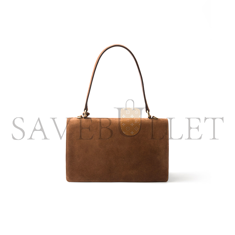 Pra*a soft sound medium suede shoulder bag 1bn023 (28*16*10cm)